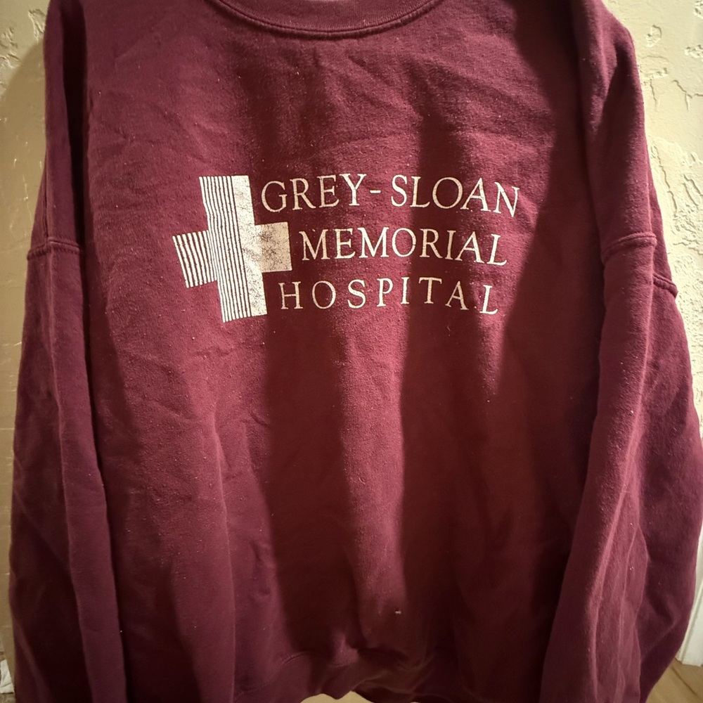 Maroon Grey Sloan Memorial Hospital Sweatshirt